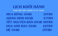 Lịch khởi hành TOUR NHẬT BẢN 2020