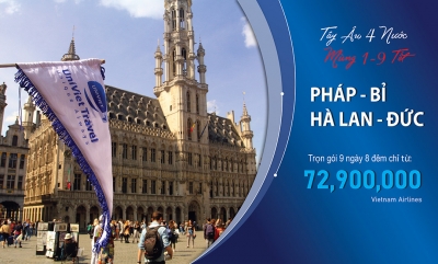 TOUR TÂY ÂU 4 NƯỚC: PHÁP - BỈ - HÀ LAN - ĐỨC