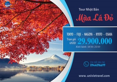 TOUR NHẬT BẢN MÙA LÁ ĐỎ