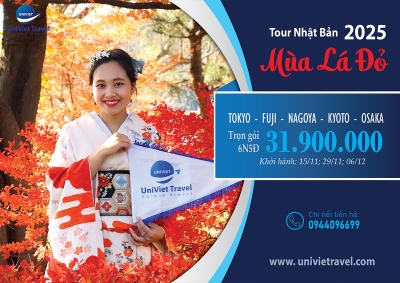 TOUR NHẬT BẢN MÙA LÁ ĐỎ 2025