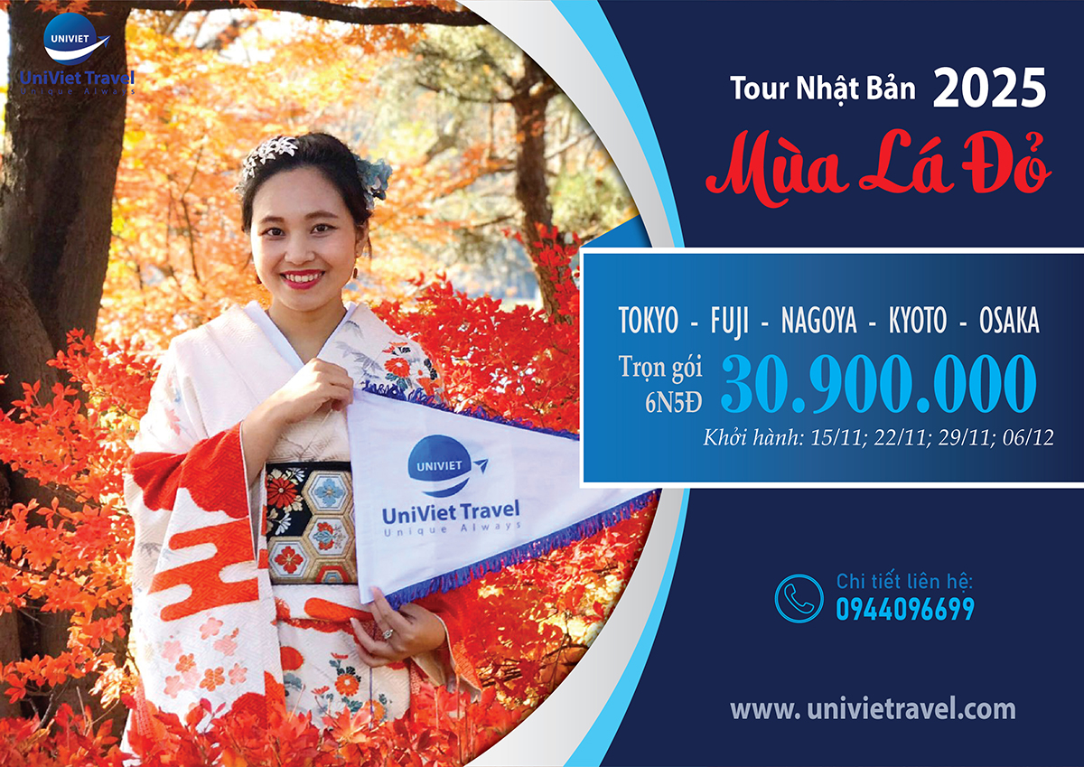 TOUR NHẬT BẢN MÙA ĐỎ 2024