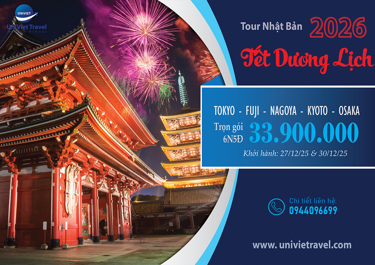TOUR NHẬT BẢN TẾT DƯƠNG LỊCH 2026
