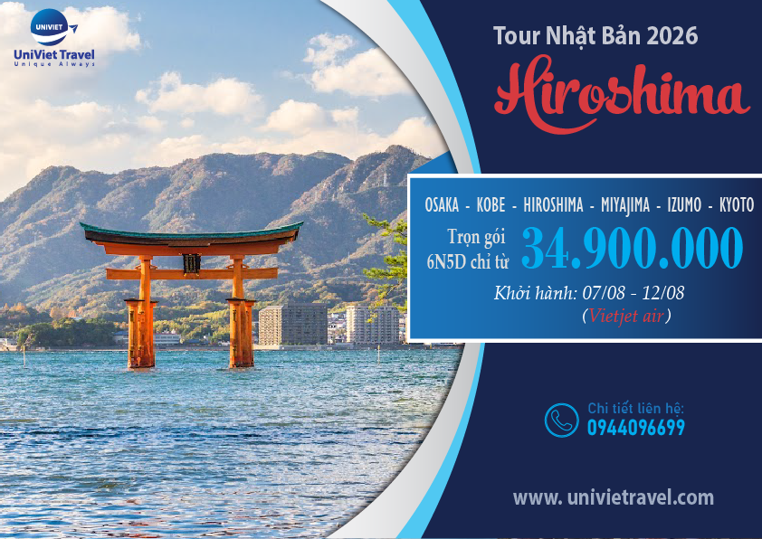 TOUR NHẬT BẢN - HIROSHIMA