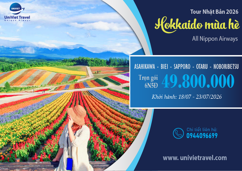 TOUR NHẬT BẢN - HOKKAIDO MÙA HÈ 2026